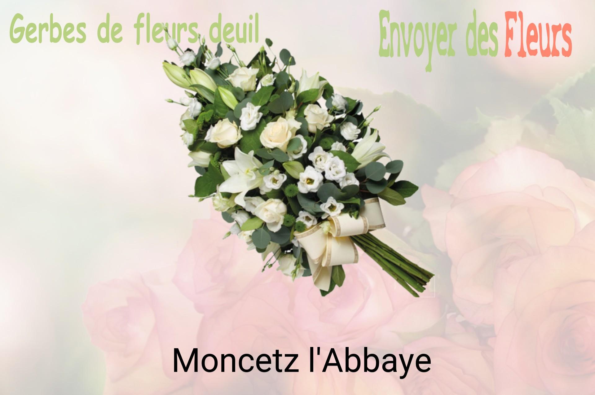 Gerbe de fleurs de deuil livrée à Moncetz-l'Abbaye
